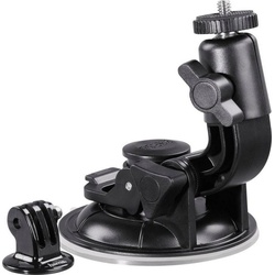 Hama Saugstativ für GoPros und Digitalkameras mit drehbarerm 3D Kugelkopf Tischstativ (Autostativ, einstellbare Gewindelänge) schwarz