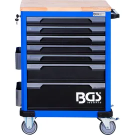 BGS Werkstattwagen Stahlblech 7 Schubladen blau leer