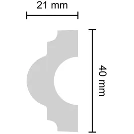 Decosa Wandleiste Michelle 200 x 4 x 2 cm