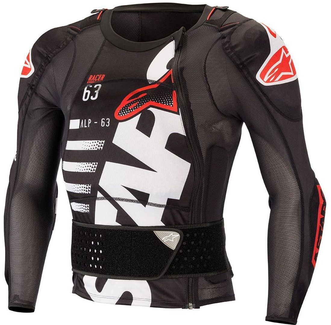 Alpinestars Sequence Protektionsjacke lange Ärmel, schwarz-weiss, Größe 2XL für Männer