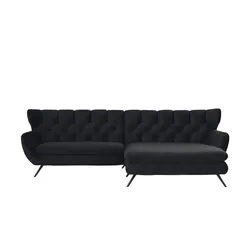 pop Ecksofa  Caldara ¦ schwarz ¦ Maße (cm): B: 300 H: 94 T: 175