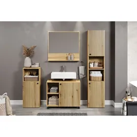 trendteam PureBliss Hochschrank 40 x 186 x 31 cm Schwarz Holz