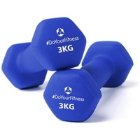 #DoYourSports Hantel-Set Gusseisen mit Neoprenbeschichtung, (Hantel-Set, 2-teilig), perfekt für Anfänger und Home-Gym-Übungen blau