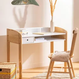 Atmosphera Kinderschreibtisch skandinavisch 100 x 52 x 85 cm Holzwerkstoff weiß
