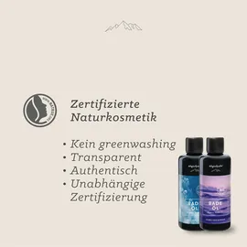 AllgäuQuelle AllgäuQuelle® Bio Badeöl-Set mit ätherische-Öle BIO-Badezusatz, Bade-Essenz 200 ml Flaschen