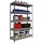Proregal Schwerlastregal Wood Yeti Light Five HxBxT 200x120x45cm | Fachlast 300kg | Grau