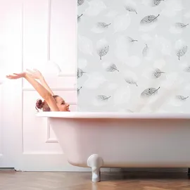 Relaxdays Duschrollo 100 x 240 cm schwarz-weiß