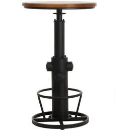 Mendler Bartisch HWC-N20 höhenverstellbar drehbar Ø 61 cm Braun