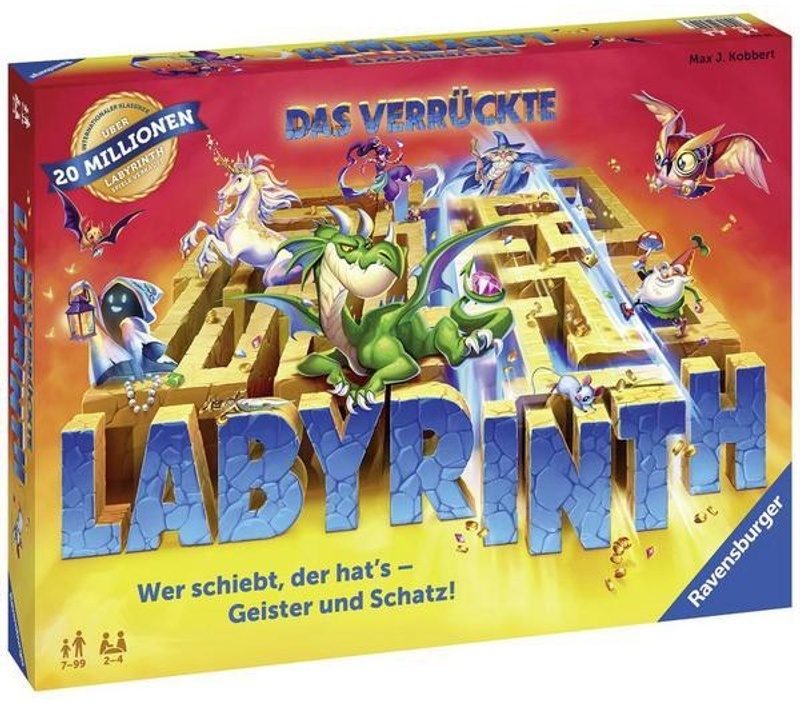 Ravensburger 26955 Das verrückte Labyrinth - Spieleklassiker für 2 - 4 Personen