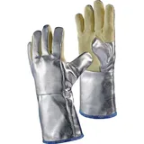 JUTEC Hitzeschutzhandschuhe 5-Finger Universalgröße gelb/silber m.alumin.Preox-Aramid