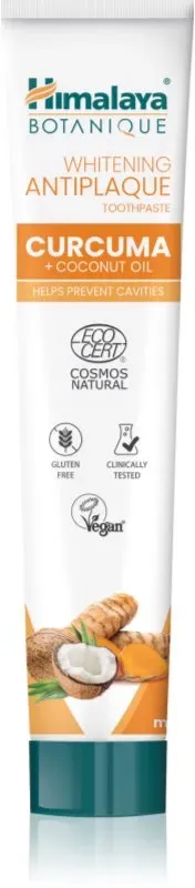 Himalaya Herbals Whitening Antiplaque Curcuma & Coconut Oil Anti-Plaque Zahnpasta für gesundes Zahnfleisch 75 ml