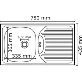 PYRAMIS ET78 Edelstahl glatt + Handbetätigung