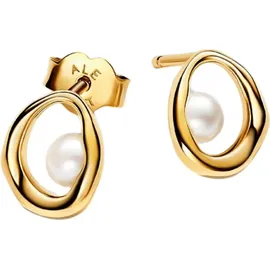 Pandora Ohrstecker 263295C01 gold Metall mit Perle