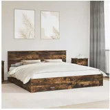 vidaXL Bettrahmen 200 x 200 cm Braun