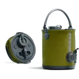 Colapz 2-in-1 Faltbarer Wasserkanister mit Hahn – BPA-freier Trinkwasserbehälter & Falteimer für Camping, Vanlife, Offgrid, Festival & Outdoor Abenteuer - Olivgrün