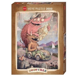HEYE Puzzle 299385 – Road Trippin – 2000 Teile, 68.8 x 96.6 cm, 2000 Puzzleteile bunt