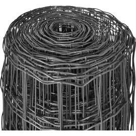 vidaXL Eurozaun Stahl 10 x 0,8 m Grau vidaXL
