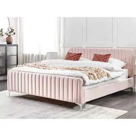 Beliani Lunan 180 x 200 cm Pastellrosa