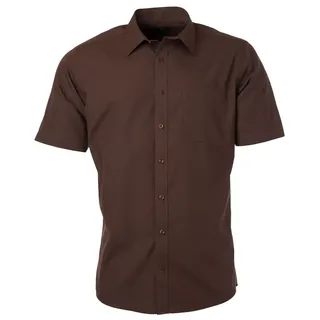 Kurzarm Hemd "JN680" - M - brown