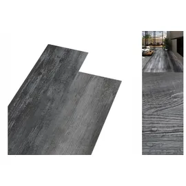 vidaXL PVC-Fliesen 5,02 m2 2 mm Selbstklebend Glänzend Grau