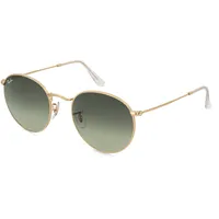 Ray-Ban 0RB3447 ROUND METAL Herren-Sonnenbrille Vollrand Rund Metall-Gestell, gold