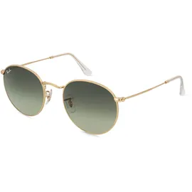 Ray-Ban 0RB3447 ROUND METAL Herren-Sonnenbrille Vollrand Rund Metall-Gestell, gold