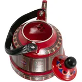 Cabilock Emaille Teekessel 1.7L Retro Wasserkocher Für Induktionsherd Gasherd Herd Teakettle Stovetop Wasserkessel Robuster Emaille Kaffeekanne Für Tee Kaffee