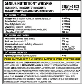 Genius Nutrition Whisper Pre-Workout Apfel Pulver 400 g