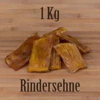 1 Kg Rindernackensehnen wie Rinderohren Scheineohren Ochsenziemer Kausnack Kauartikel