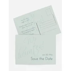 Save-the-Date Karten selbst gestalten mit Spruch und Fotos im Onlinedesigner bei Meine-Kartenmanufaktur.de