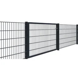 8/6/8 Doppelstabmattenzaun Tür Maxi - 100 x 60 cm - grün (RAL 6005) - pulverbeschichtet - mit 40 x 40 mm Rahmen - für Gartenzaun und Objektsicherung