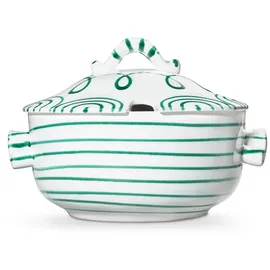Gmundner Keramik Grüngeflammt Suppentopf 20 cm rund