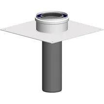 ALTERNATIVE HAUSTECHNIK ATEC Kaminabschluss für Unterdach 300 x 300 mm, DN80/125, weiß