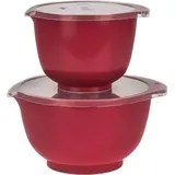 Rosti Rührschüssel Set 2tlg. mit Deckel, Margrethe Rot (red) 1,5+3,0L