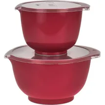 Rosti Rührschüssel Set 2tlg. mit Deckel, Margrethe Rot (red) 1,5+3,0L