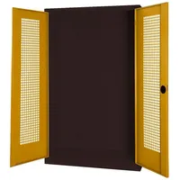 C+P Modul-Sportgeräteschrank mit Lochblech-Flügeltüren, HxBxT 195x120x50 cm, Ergo-Lock Muldengriff,