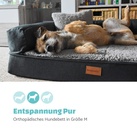 Odin Hundesofa Hundematte | waschbar | orthopädisch | rutschfest | atmungsaktiv | Memory-Schaum | Größe M (100 × 12 × 80 cm)