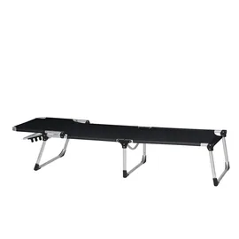 Siena Garden Dreibeinliege XXL 209 x 69,5 x 86 cm schwarz klappbar