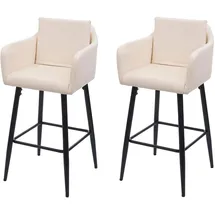 MCW Barhocker H93 2er-Set Kunstleder 2 x 2 x 2 cm Creme-Beige