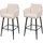 MCW Barhocker H93 2er-Set Kunstleder 2 x 2 x 2 cm Creme-Beige