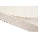 Jajasio Gurtband Baumwolle 10mm Breit, Baumwollgurtband Taschengurtband 02 - Creme 6 Meter