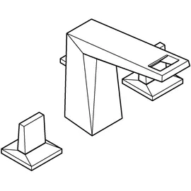 Grohe Allure Brilliant 3-Loch-Waschtischbatterie Hard Graphite