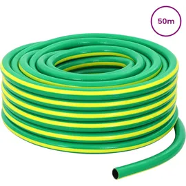 vidaXL Gartenschlauch 50 m Grün/Gelb
