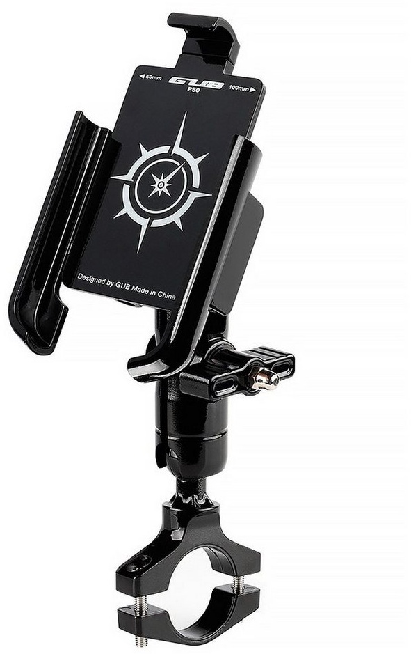 MidGard GUB P50 Motorrad Handyhalterung für Lenker aus Aluminium Universal Smartphone-Halterung, (bis 7.2 Zoll) schwarz