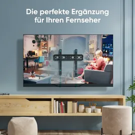 ONKRON TV Wandhalterung flach für 35-65 Zoll TVs bis zu 68 kg, Ultra Slim TV Wandhalterung fest 75x75-400x400 VESA Halterung Fernseher/universal Fernsehhalterung Wand Schwarz FM5-B