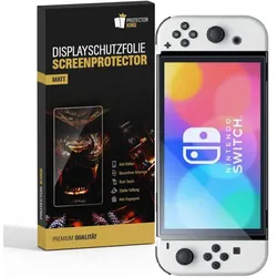 4x Displayschutz für Nintendo Switch Oled Anti-Reflex, matt, entspiegelt Schutzfolie Folie Screen-Protector