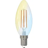 luumr Smart LED-Kerzenlampe klar E14 4,2W Tuya WLAN CCT