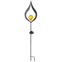 GLOBO Solarleuchte Metall Bronzefarben, 1Xled Solarleuchte Metall Bronzefarben, Led