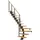 DOLLE Mittelholmtreppe Hamburg 85 cm Buche, geölt Metall