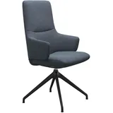Stressless Stuhl Mint | Drehgestell D350 Calido Blue Mit Armlehnen Hoher Rücken Matt Schwarz